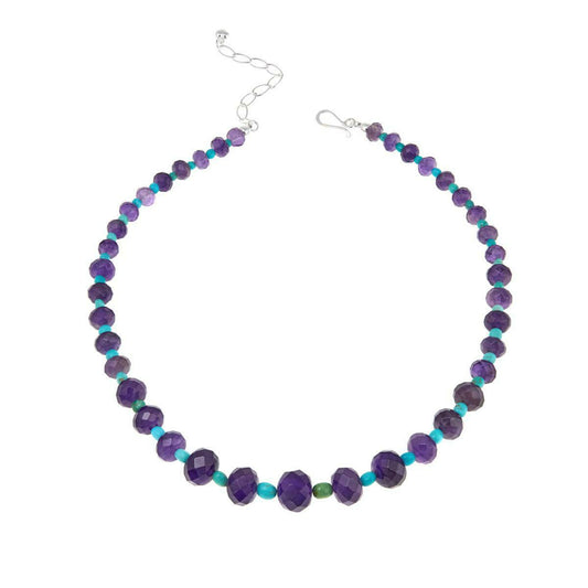 Jay King Sterling Silver Amethyst & Turquoise 18" Beaded Necklace Hsn JAY KING STERLING SILVER AMETHYST &amp; TURQUOISE 18" BEADED NECKLACE HSN [product_description]24

Brand                             Jay King
Metal                             SterlingJewelry & Watches:Fine Jewelry:Fine Necklaces & Pendants:GemstoneJay King Sterling Silver Amethyst & Turquoise 18" Beaded Necklace Hsn [focus_keyword]24Duhaas
