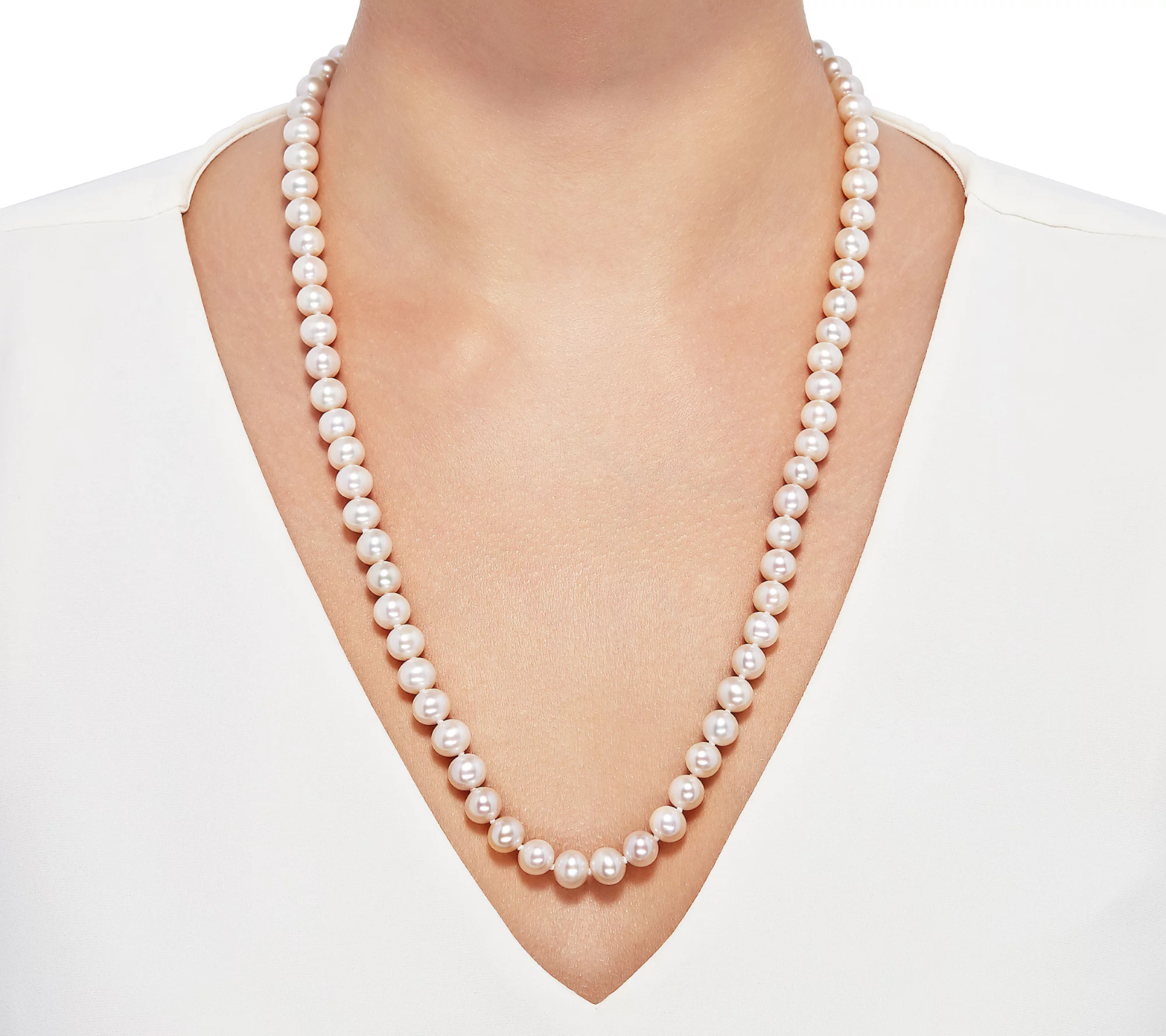 14K Yellow Gold Cultured Freshwater Pearl 24" Necklace | Jewelry & Watches:Fine Jewelry: Necklaces & Pendants