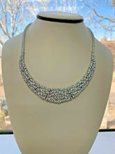 Load image into Gallery viewer, Absolute 18&quot; Sterling Silver Cubic Zirconia Tapered Bib Necklace - HSN $600
