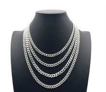 Load and play video in Gallery viewer, Duhaas Collection Sterling Silver 925 Diamond-Cut Cuban Link 6mm Necklace Chain
